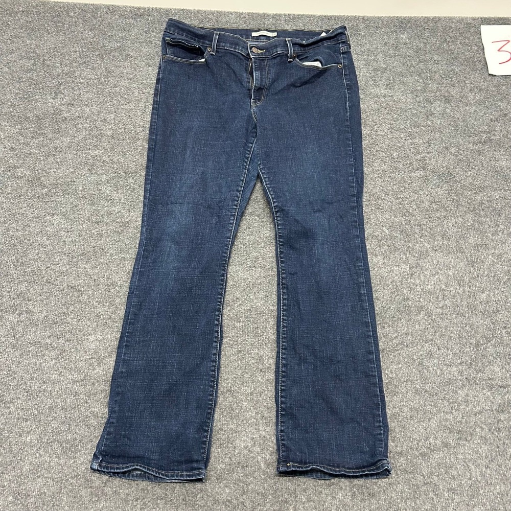 Levi's Jeans Womens Size 16 Dark Wash Classic Bootcut Stretch Denim Blue Pants